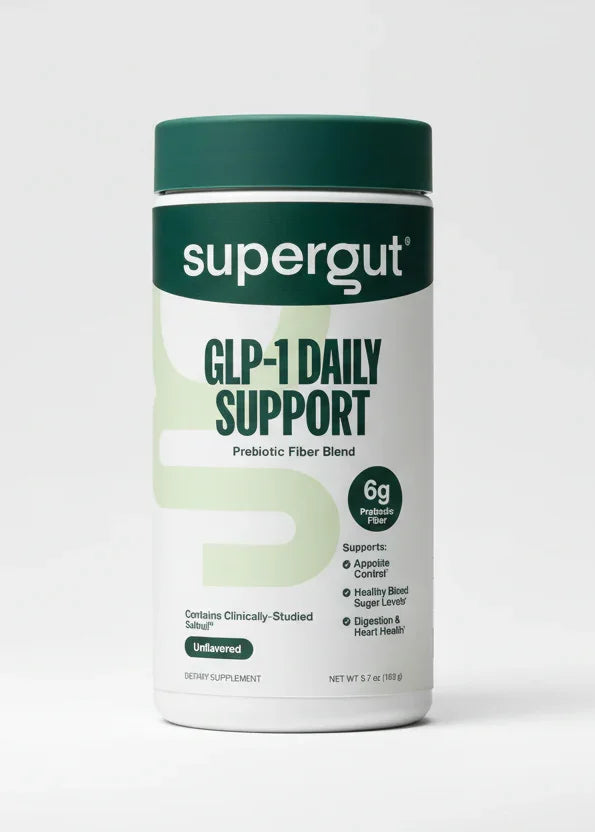 Supergut GLP-1 Daily Support Prebiotic Fiber Powder Unflavored 20 servings, health supplement