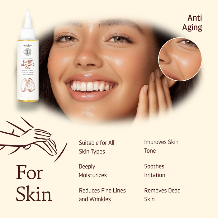 Sweet Almond Oil - 100% Cold Pressed Oil