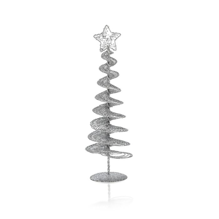 Swirl Wire Tree - Silver - Christmas Trees by Carlyle Avenue