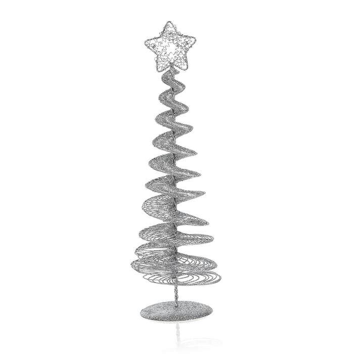 Swirl Wire Tree - Silver - Christmas Trees by Carlyle Avenue