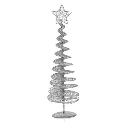 Swirl Wire Tree - Silver - Christmas Trees by Carlyle Avenue