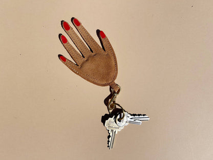 Tan Hand Keychain
