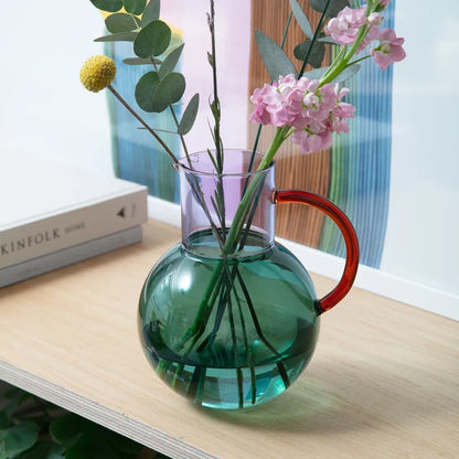 Teal Lilac Pablo Glass Jug
