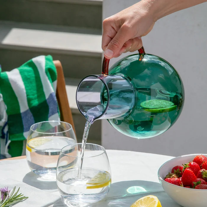 Teal Lilac Pablo Glass Jug