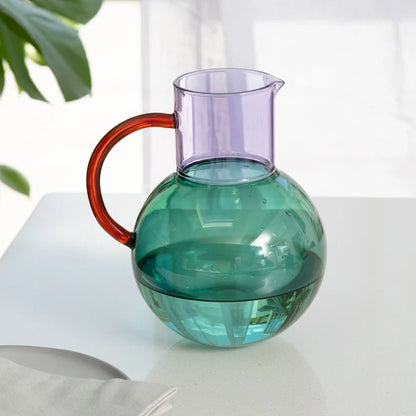 Teal Lilac Pablo Glass Jug