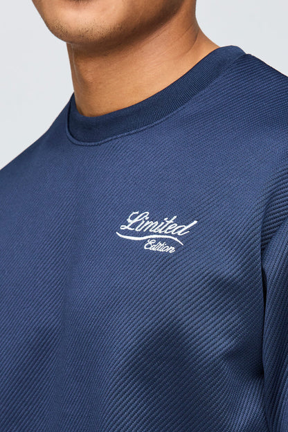 Textured Embroidered T-Shirt