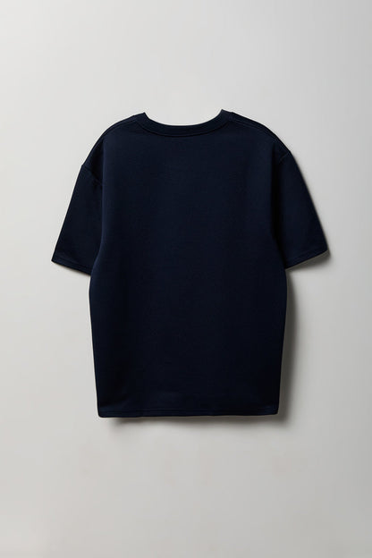 Textured Embroidered T-Shirt