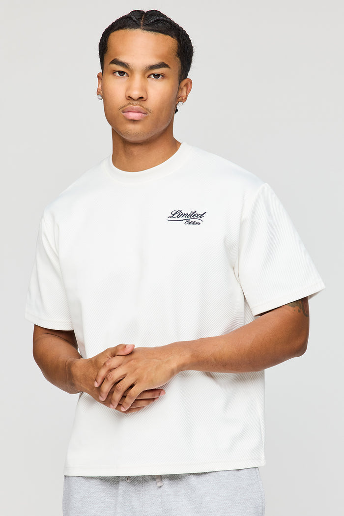Textured Embroidered T-Shirt
