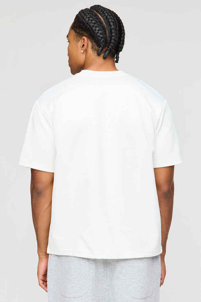 Textured Embroidered T-Shirt