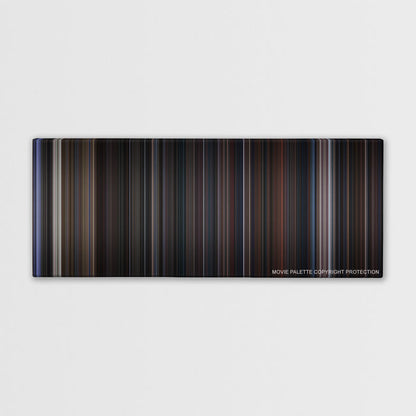 The Addams Family color palette canvas print: thousands of thin vertical stripes of color