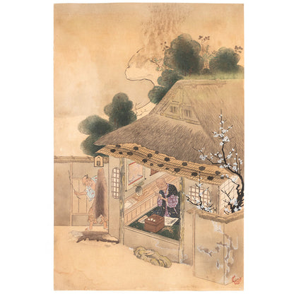 The Craftsmen's Life - Brush Makers | Antique Japanese Wood Block Print