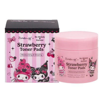 The Creme Shop My Melody & Kuromi Strawberry Toner Pads 5.07oz/ 150ml