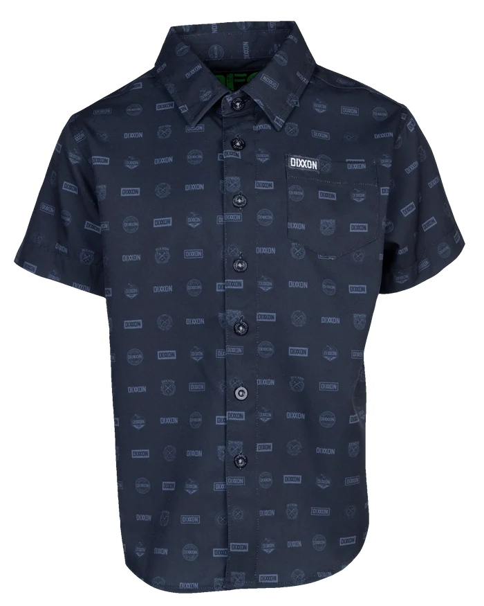 The Executive Black Youth Short Sleeve Party Shirt