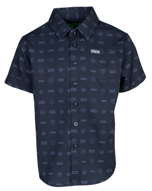 The Executive Black Youth Short Sleeve Party Shirt
