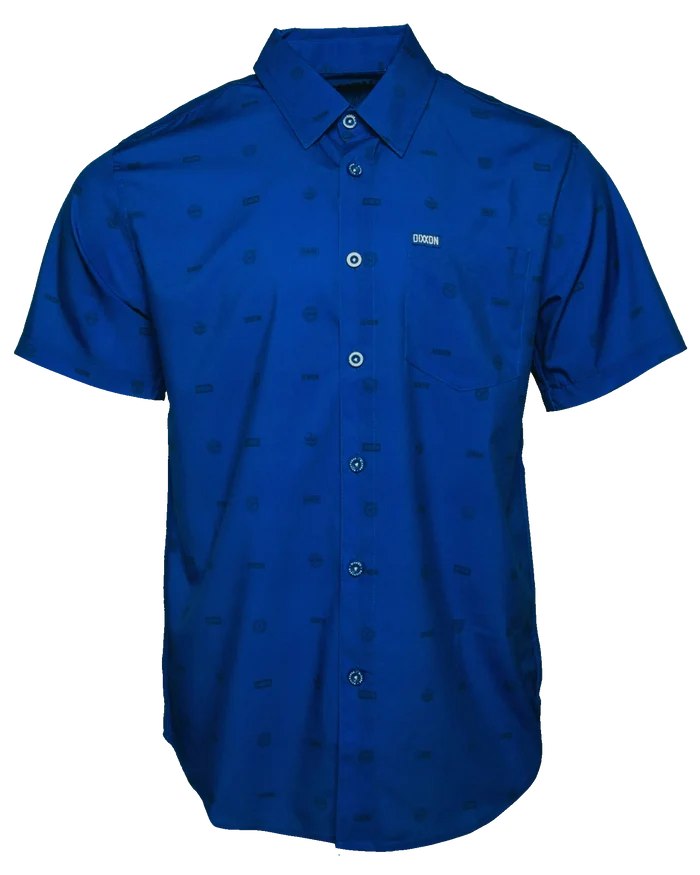 The Executive Blue Short Sleeve Party Shirt
