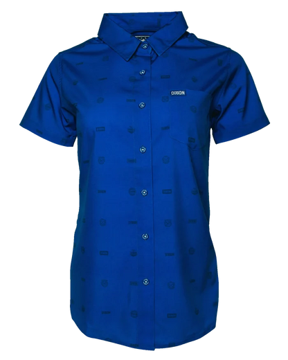 The Executive Blue Women's Short Sleeve Party Shirt