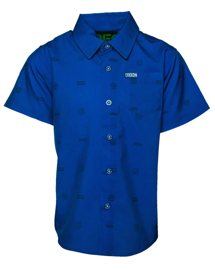 The Executive Blue Youth Short Sleeve Party Shirt