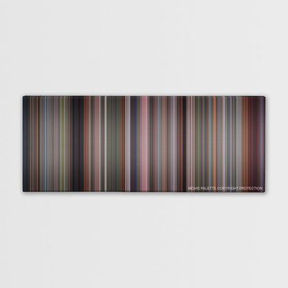 The Full Monty color palette canvas print: thousands of thin vertical stripes of color