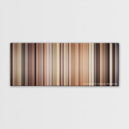 The Parent Trap color palette canvas print: thousands of thin vertical stripes of color