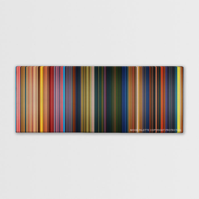 The Princess and the Frog color palette canvas print: thousands of thin vertical stripes of color