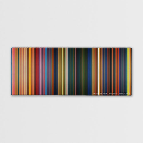 The Princess and the Frog color palette canvas print: thousands of thin vertical stripes of color