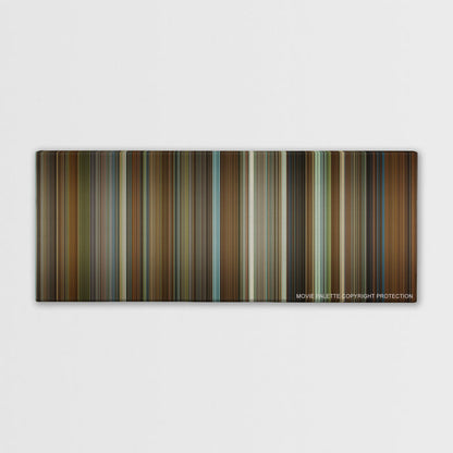 The Princess Diaries color palette canvas print: thousands of thin vertical stripes of color