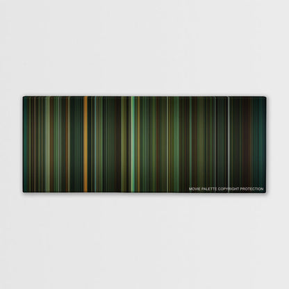The Shape of Water color palette canvas print: thousands of thin vertical stripes of color