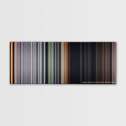 The Texas Chain Saw Massacre color palette canvas print: thousands of thin vertical stripes of color