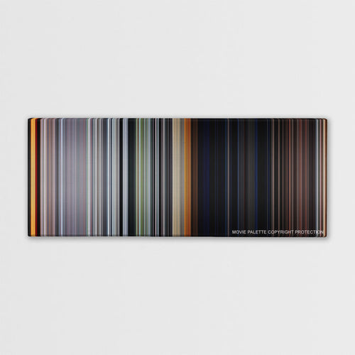 The Texas Chain Saw Massacre color palette canvas print: thousands of thin vertical stripes of color