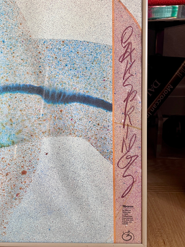 “Tiburon” Framed Postmodern Abstract Print by Marcus Uzilevsky, 1985