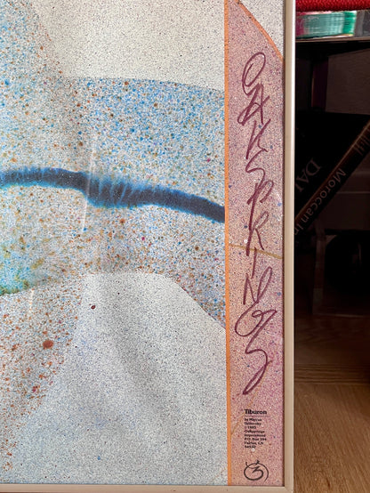 “Tiburon” Framed Postmodern Abstract Print by Marcus Uzilevsky, 1985