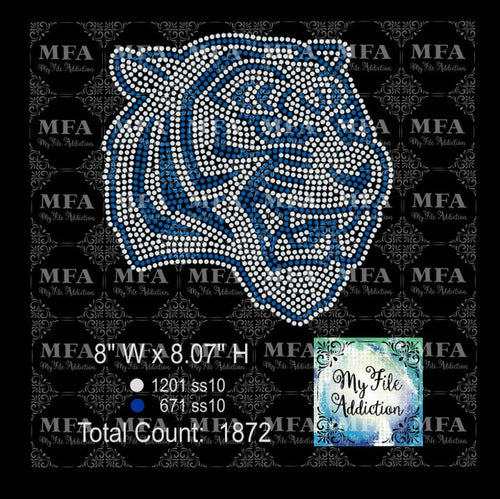 Tiger 2 Rhinestone Digital Download File