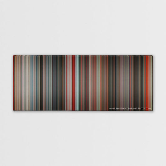Total Recall color palette canvas print: thousands of thin vertical stripes of color
