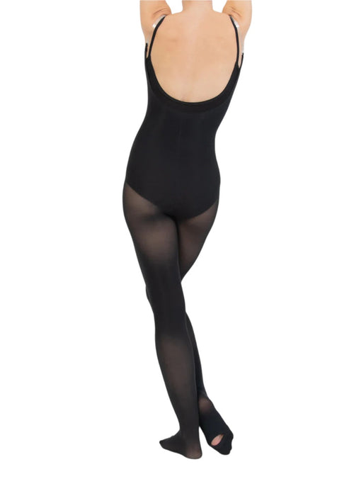 Body Wrappers women's convertible body tights in black