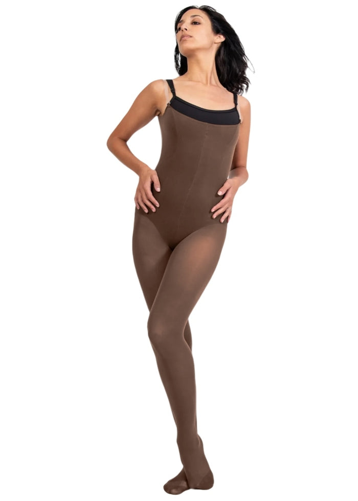 Body Wrappers women's convertible body tights in brown