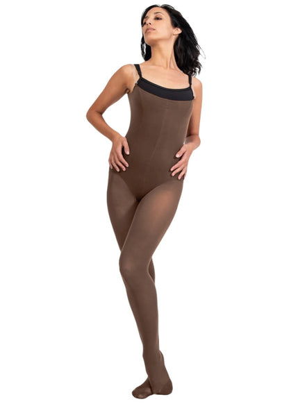 Body Wrappers women's convertible body tights in brown