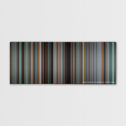 Tower Heist color palette canvas print: thousands of thin vertical stripes of color