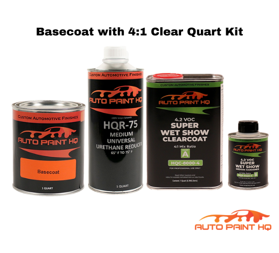 Toyota 8T5 Blue Ribbon Pearl Basecoat Clearcoat Quart Complete Paint Kit