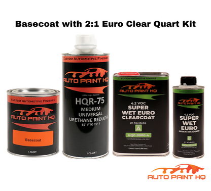 Toyota 8T5 Blue Ribbon Pearl Basecoat Clearcoat Quart Complete Paint Kit