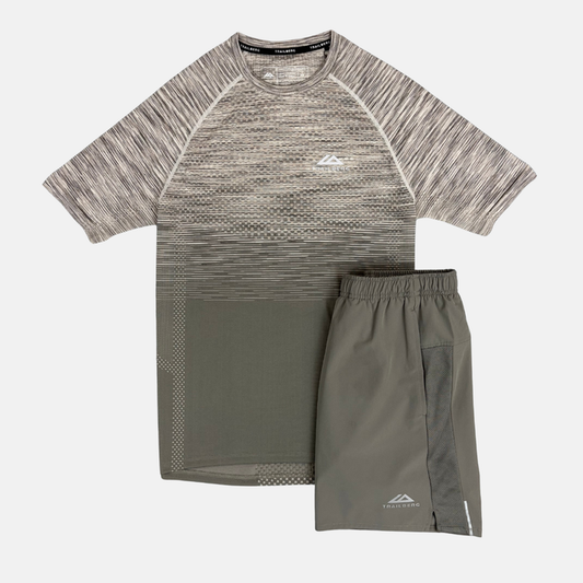Trailberg Apex Seamless T-Shirt / Shorts Set - Mocha