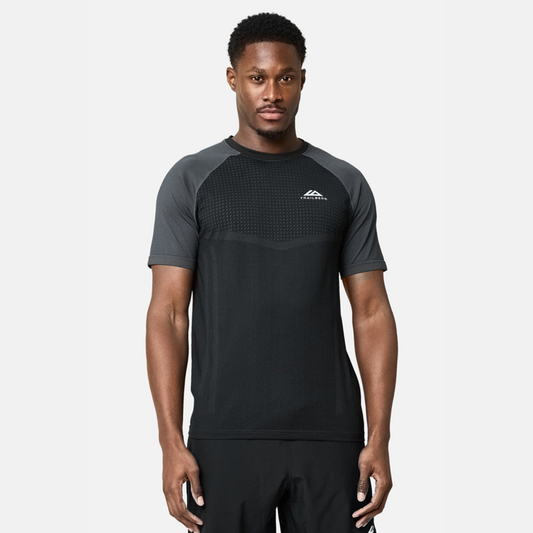 Trailberg Rapid Dash Seamless T-Shirt - Black/Volcano Grey
