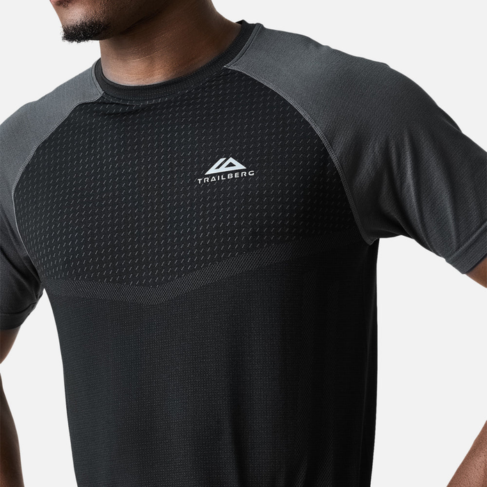 Trailberg Rapid Dash Seamless T-Shirt - Black/Volcano Grey