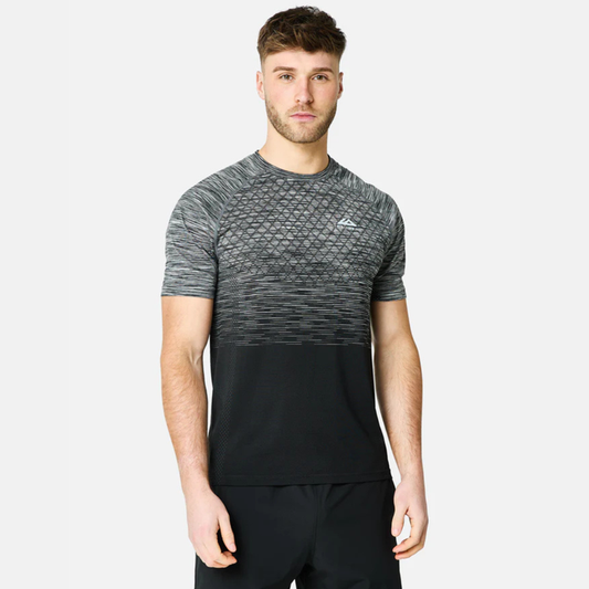 Trailberg Stride Seamless T-Shirt - Moon Grey/Black