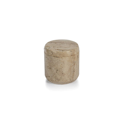 Travertine Marble Canister with Lid - Jar by Carlyle Avenue