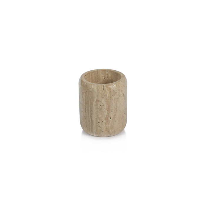 Travertine Marble Tumbler - Jar by Carlyle Avenue