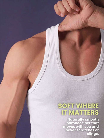 Twin Skin Organic Bamboo Vest - Comfort Fit (Pack of 2)