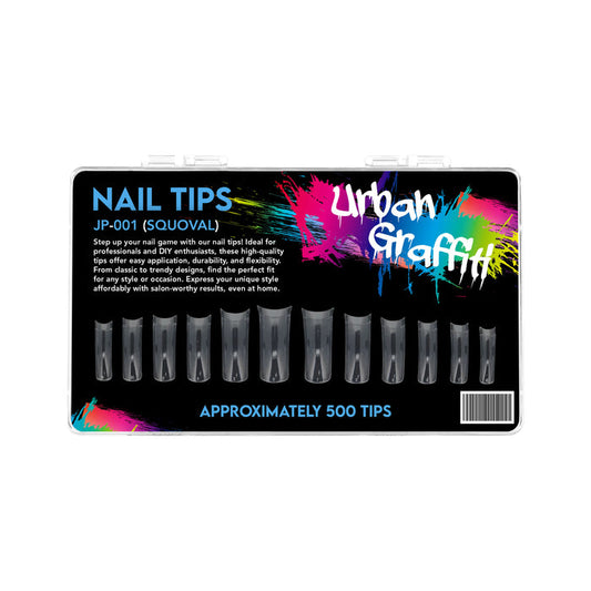 Urban Graffiti JP-001 Squoval Nail Tip - 500   Naio Nails