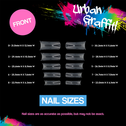 Urban Graffiti JP-001 Squoval Nail Tip - 500   Naio Nails