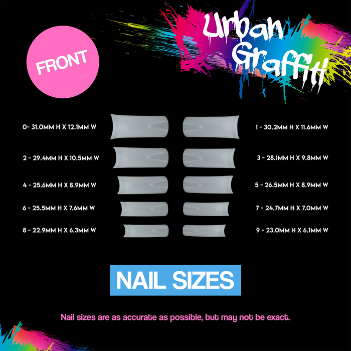Urban Graffiti JP-001 Squoval Nail Tip - 500   Naio Nails