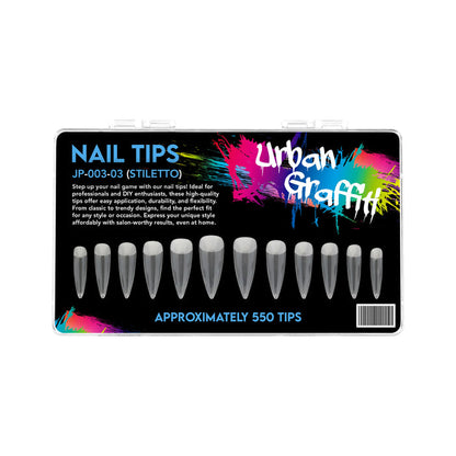 Urban Graffiti JP-003 Stiletto Nail Tips - 550   Naio Nails